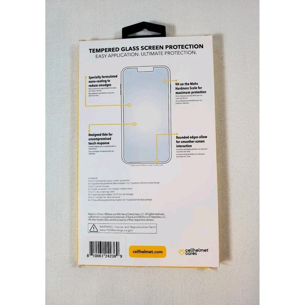 NEW Cellhelmet‎ Tempered Glass Screen Protector iPhone 14/13/13 Pro